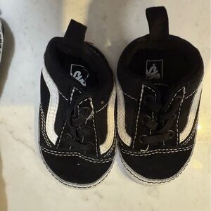 Vans Kids Classic Black and White Sneakers